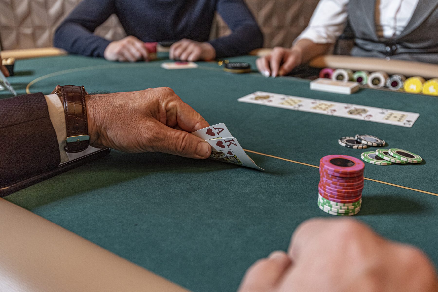 Blackjack and poker tables in Batumi
